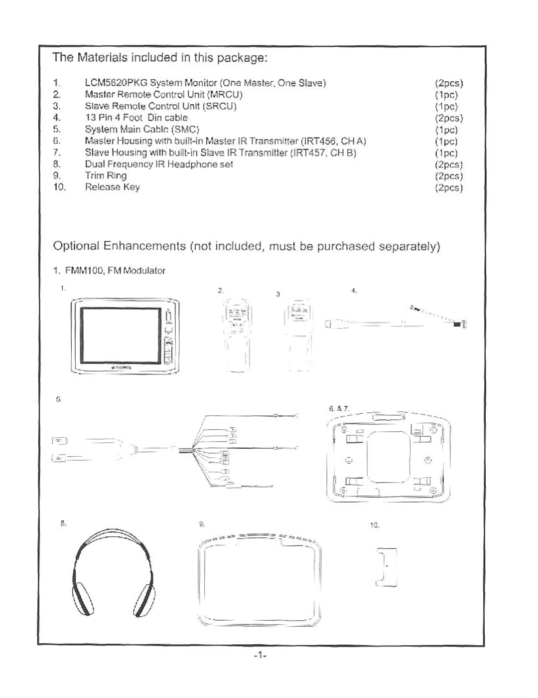 Audiovox LCM5620PKG manual 