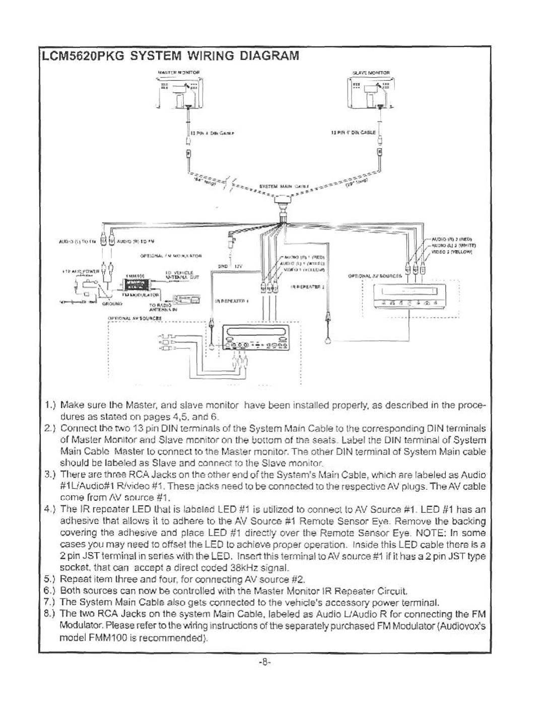 Audiovox LCM5620PKG manual 