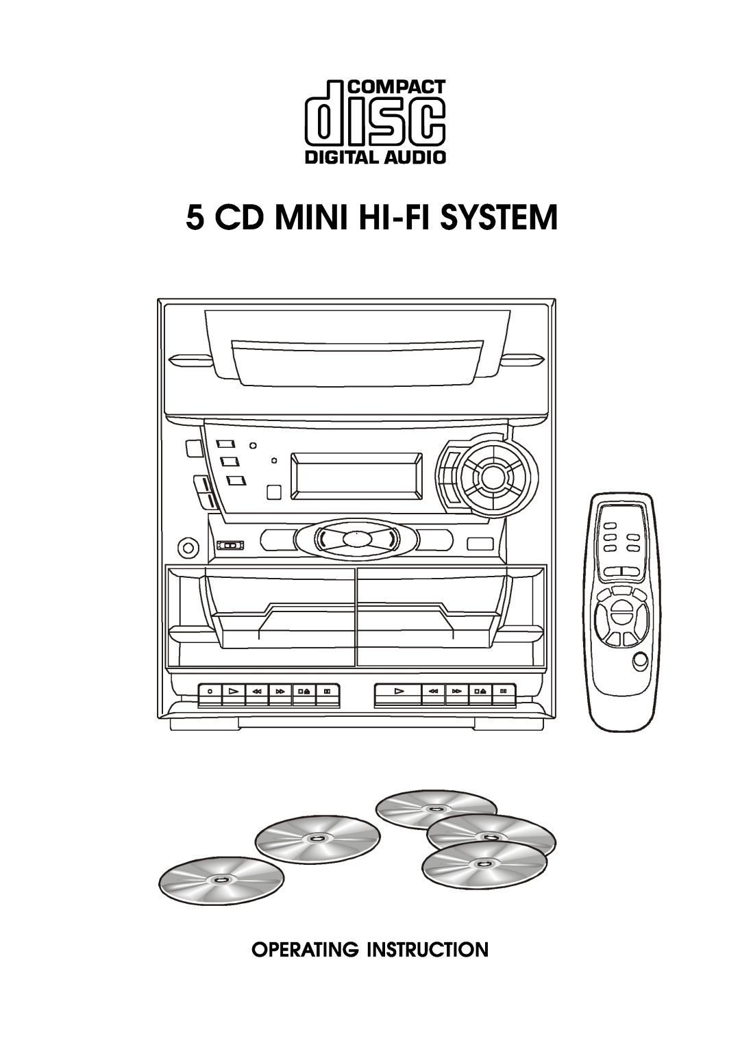 Audiovox Mini Hi-Fi System manual Cd Mini Hi-Fisystem, Operating Instruction 
