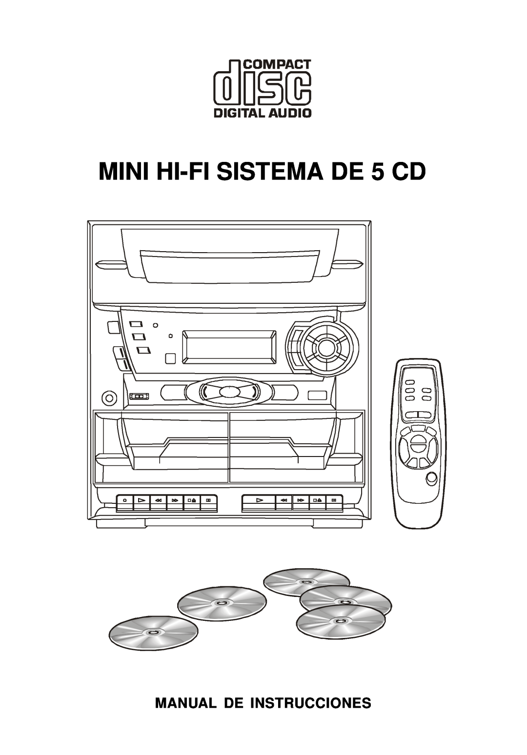 Audiovox Mini Hi-Fi System manual MINI HI-FISISTEMA DE 5 CD, Manual De Instrucciones 
