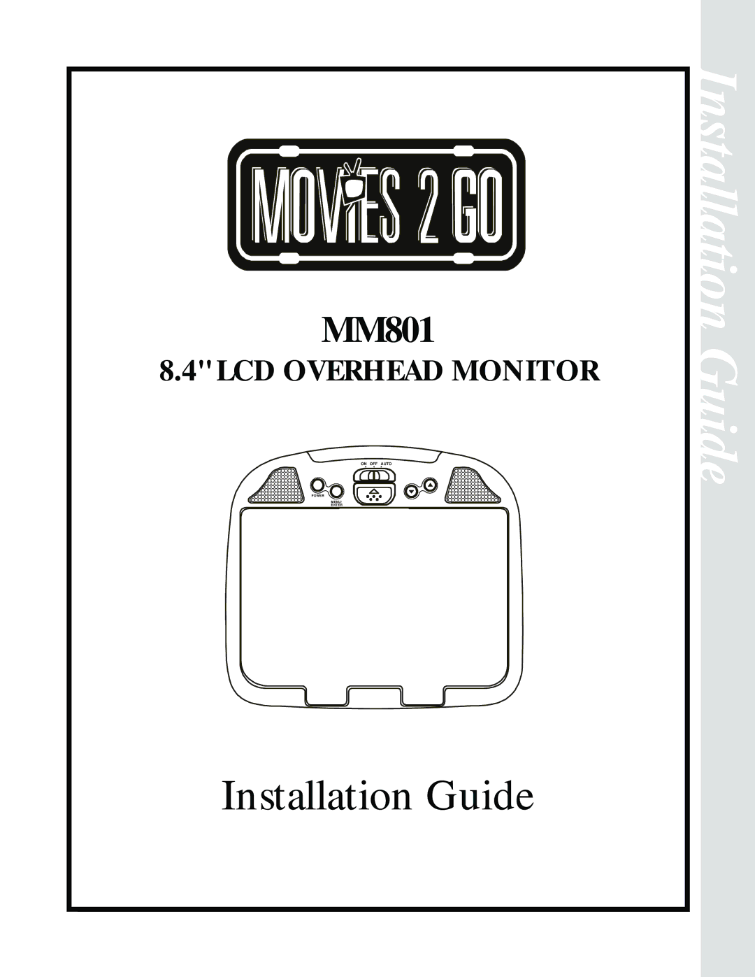 Audiovox MM801 manual Installation 