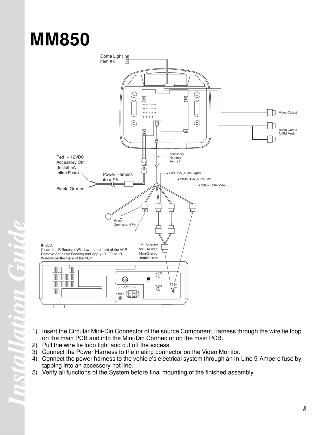 Audiovox MM850 manual 