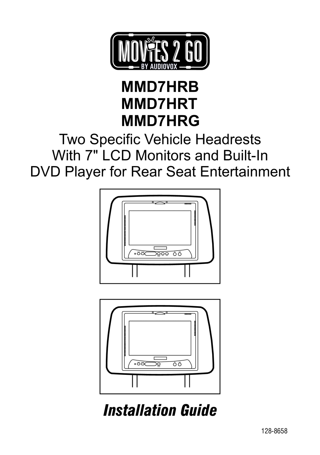 Audiovox manual MMD7HRB MMD7HRT MMD7HRG, Installation Guide, DVD Player for Rear Seat Entertainment, Power Source 