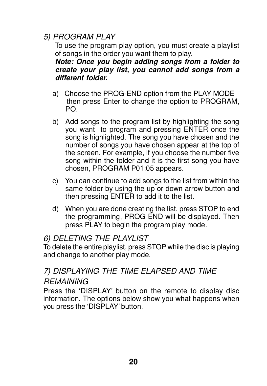 Audiovox MMDV3 owner manual Program Play 