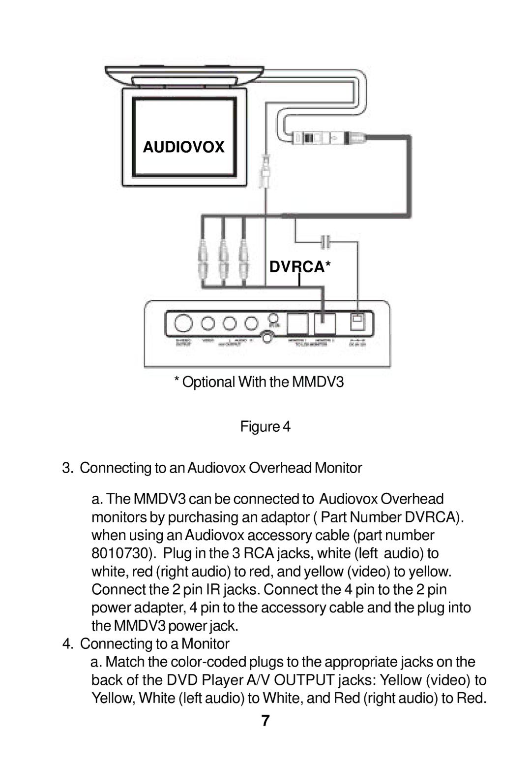 Audiovox MMDV3 owner manual Audiovox Dvrca 