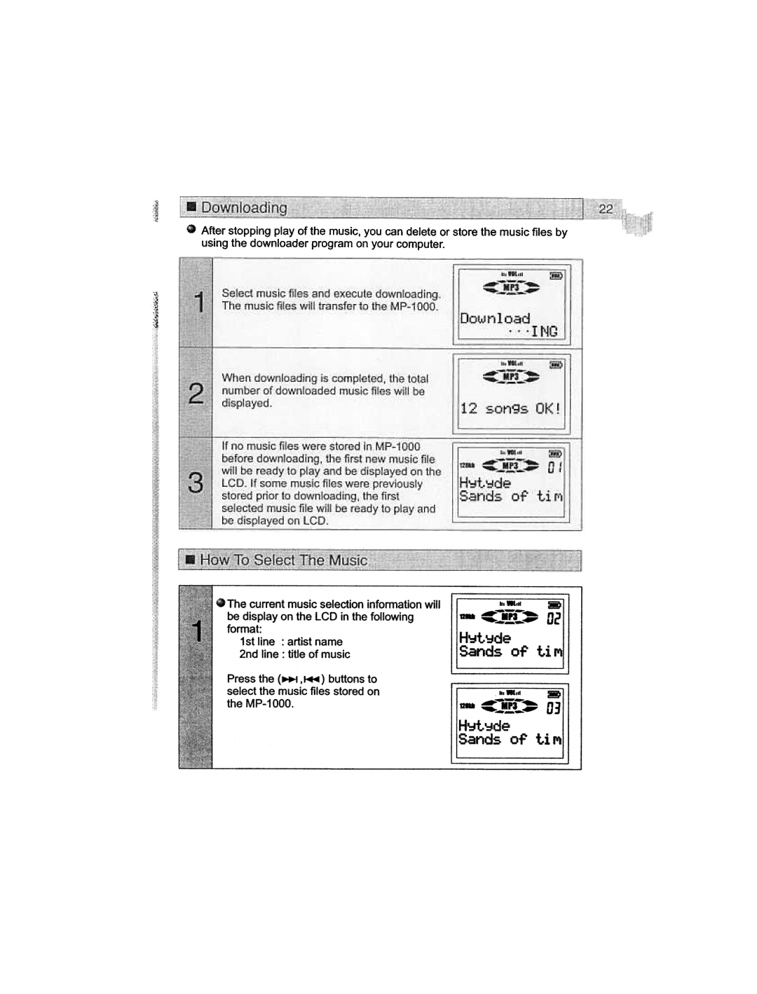 Audiovox MP1000 manual 