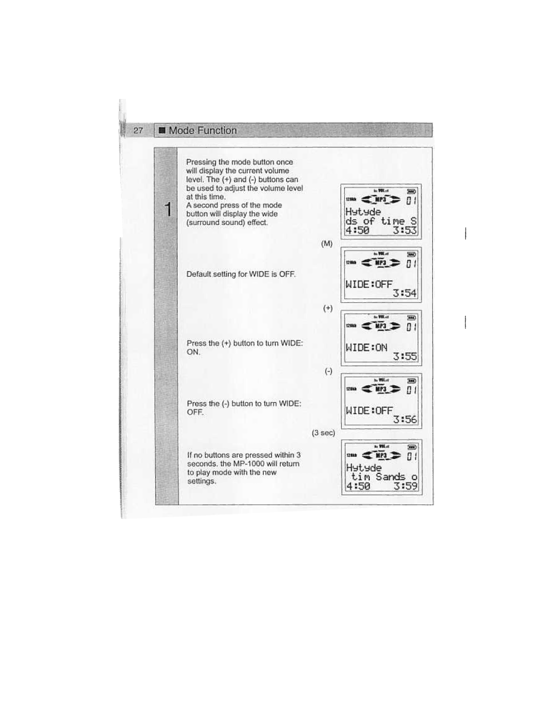 Audiovox MP1000 manual 