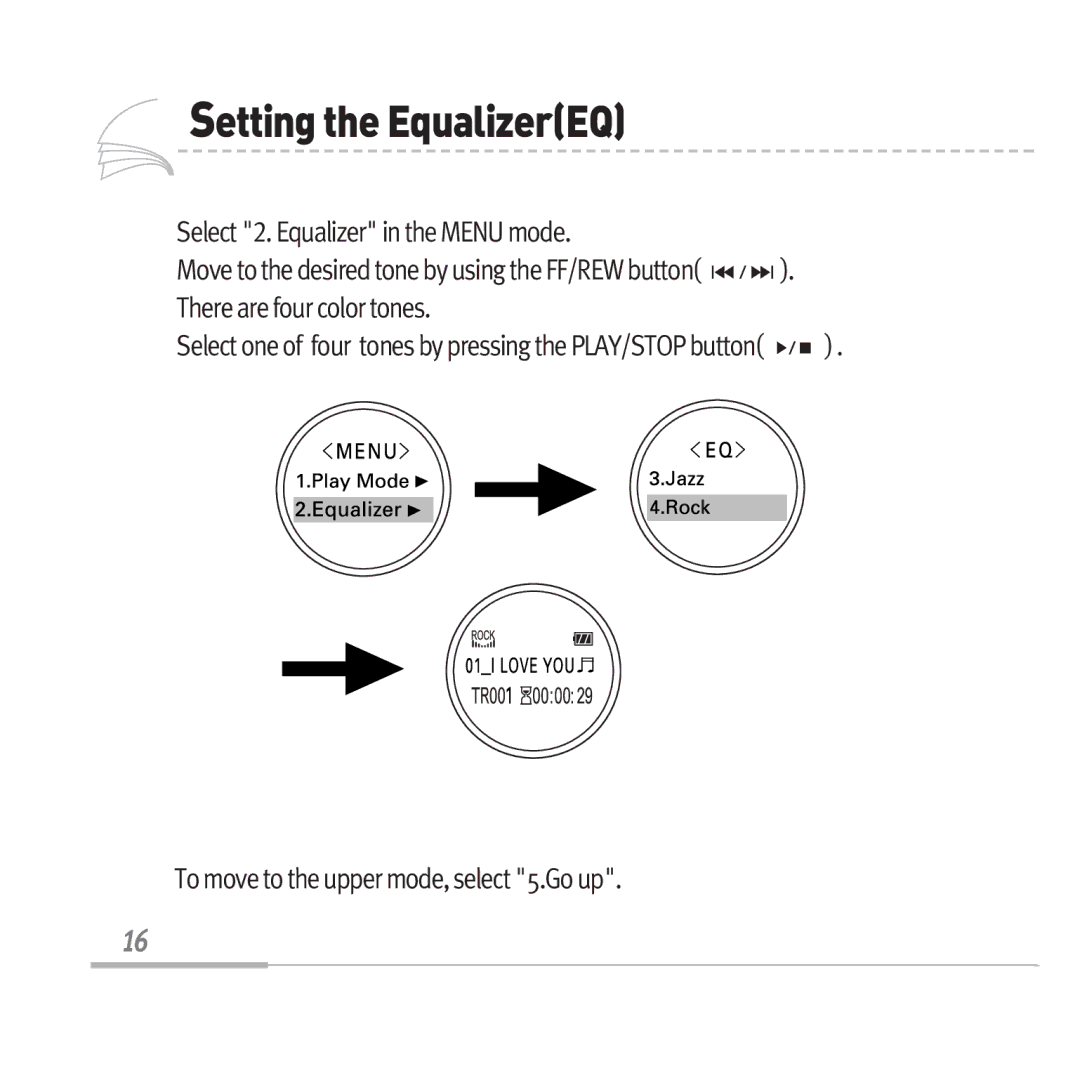 Audiovox MP3128 manual SettingtheEqualizerEQ 