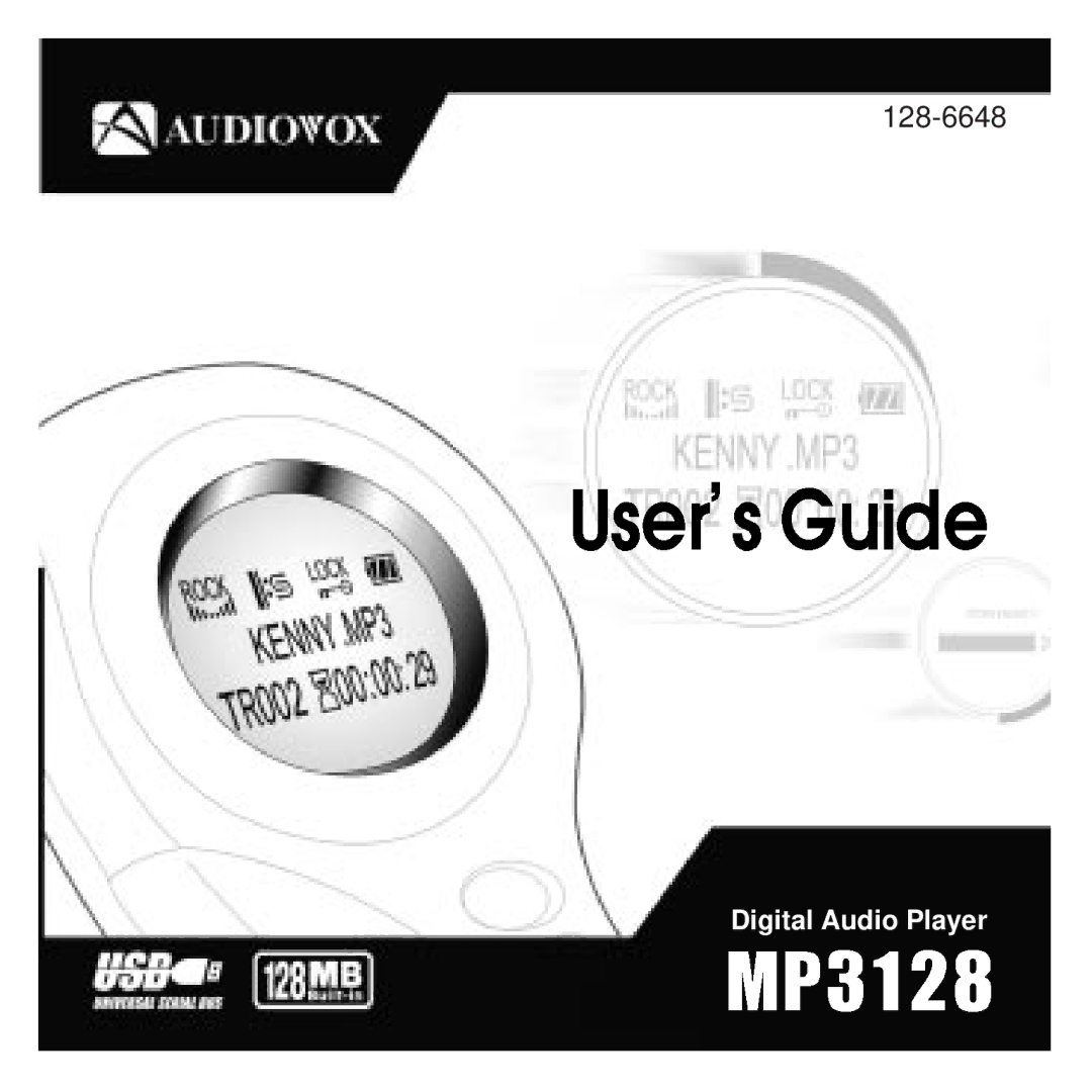 Audiovox MP3128 manual 128-6648 