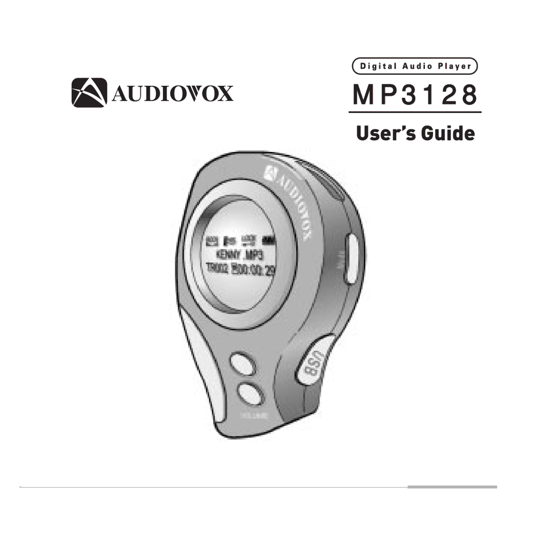 Audiovox MP3128 manual 