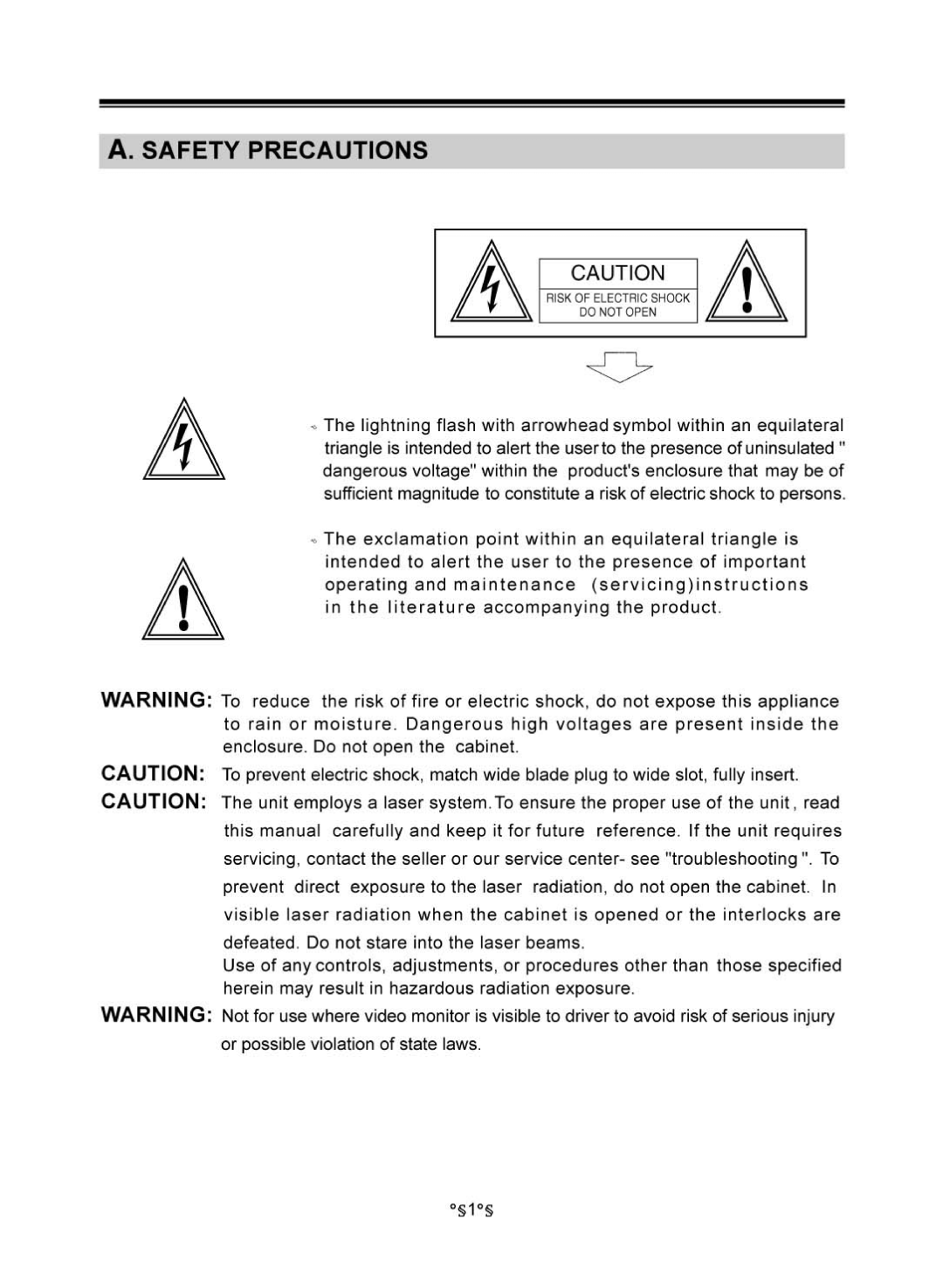 Audiovox MVDV4A owner manual 