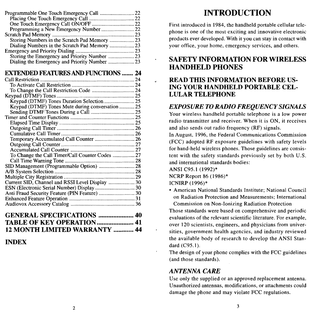 Audiovox MVX501 manual 