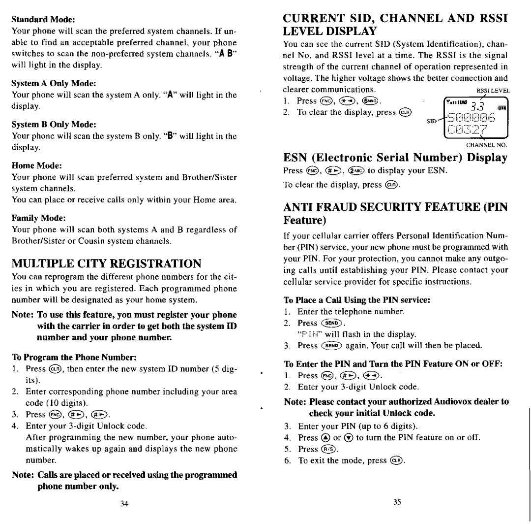 Audiovox MVX507 manual 