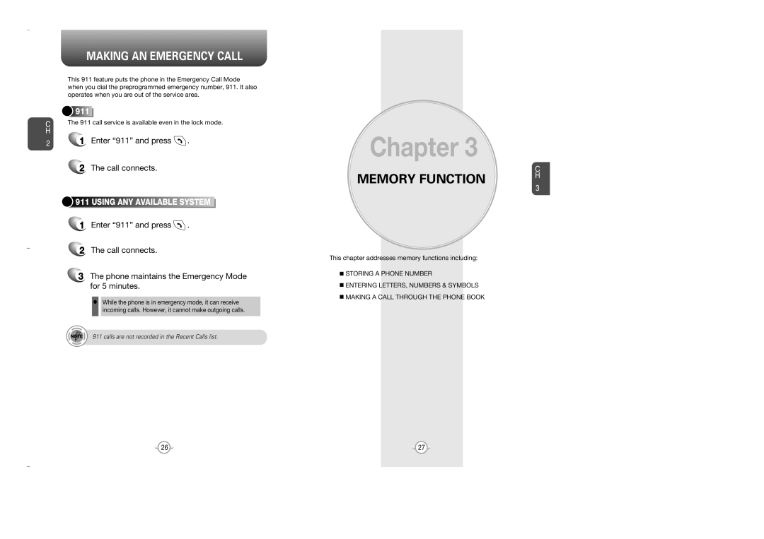 Audiovox OV7 manual Making AN Emergency Call, Enter 911 and press Call connects, Using ANY Available System 