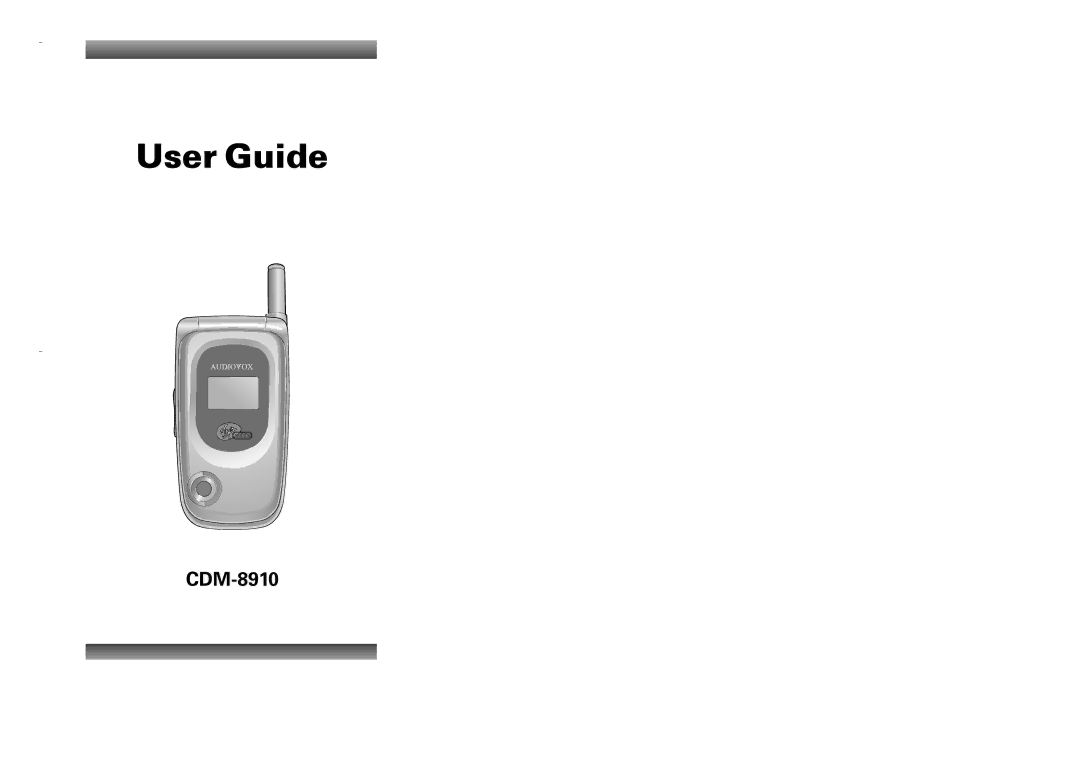 Audiovox OV7 manual User Guide 