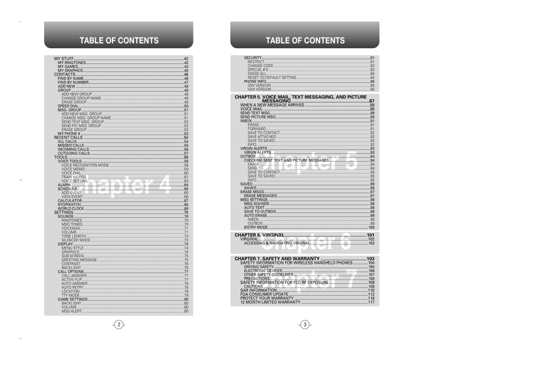 Audiovox OV7 manual VIEWChapter 