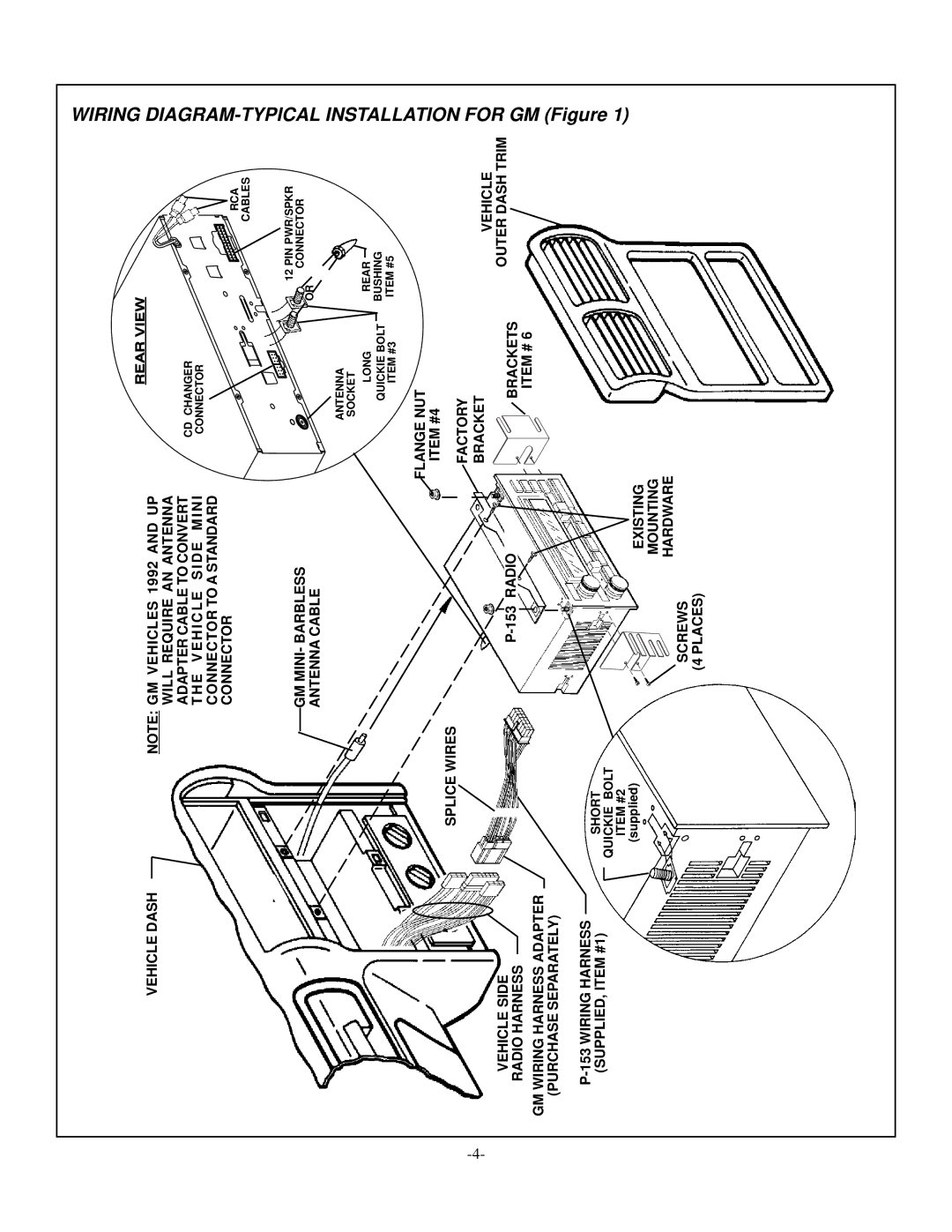 Audiovox P-153 installation manual Wiring, Diagram-Typical, Installation, For 