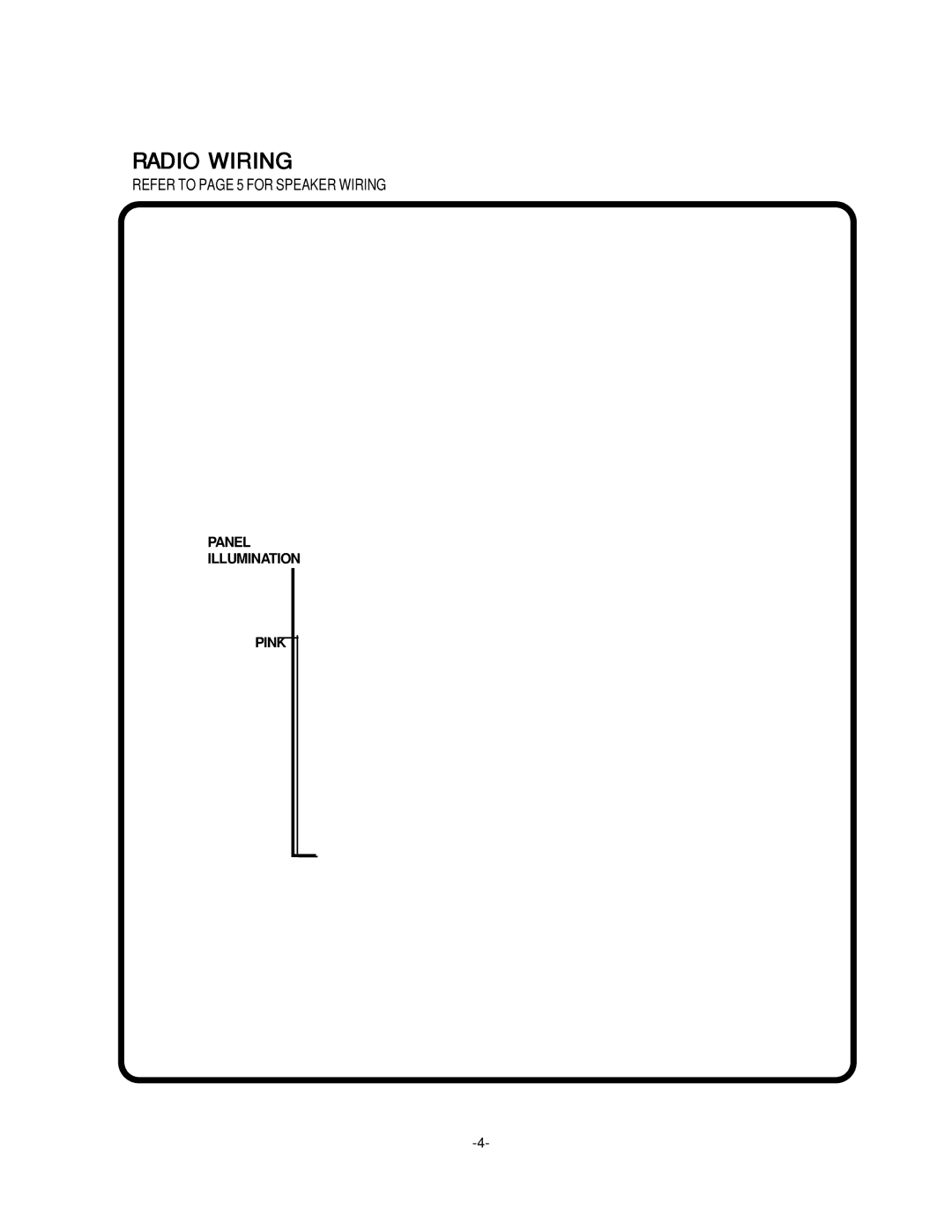 Audiovox P-956 installation manual Radio Wiring 