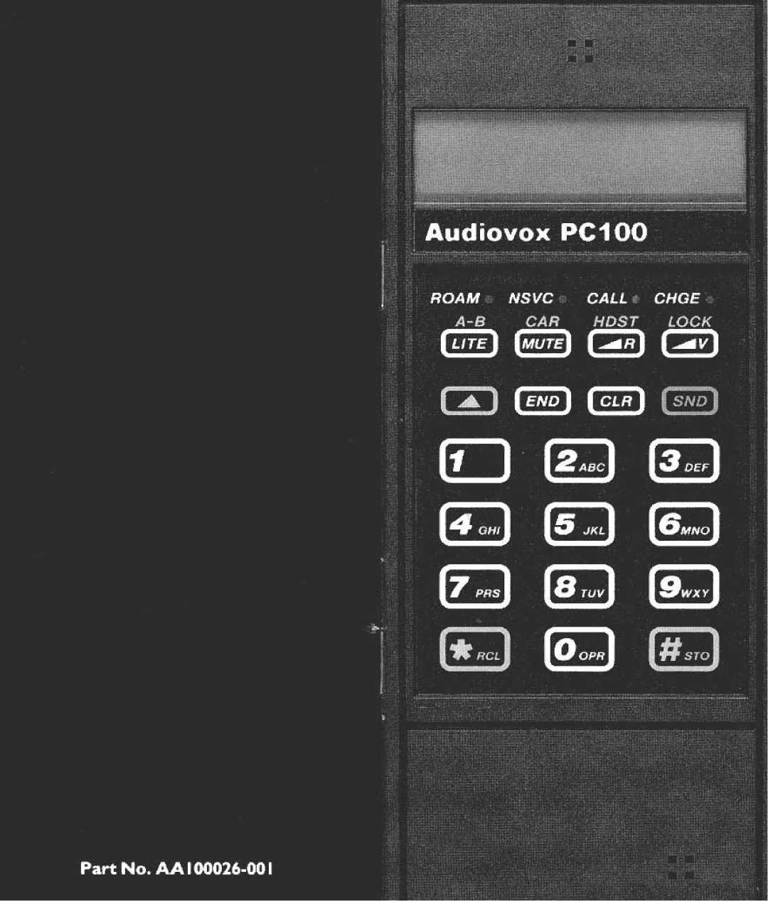 Audiovox PC100 manual 