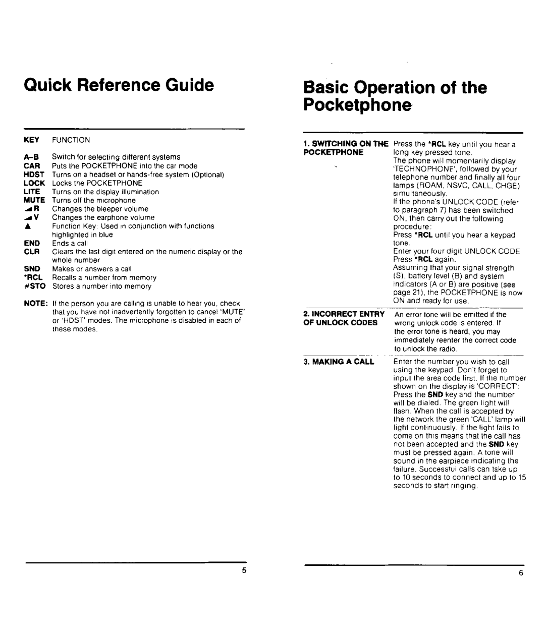 Audiovox PC100 manual 