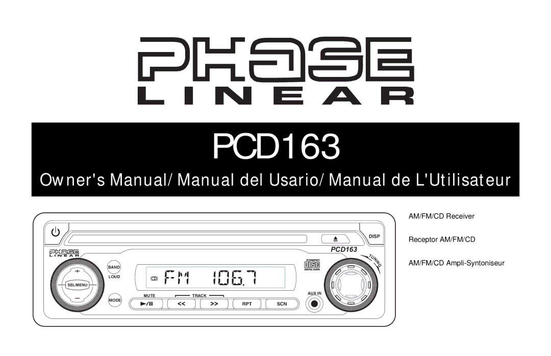 Audiovox PCD163 owner manual 