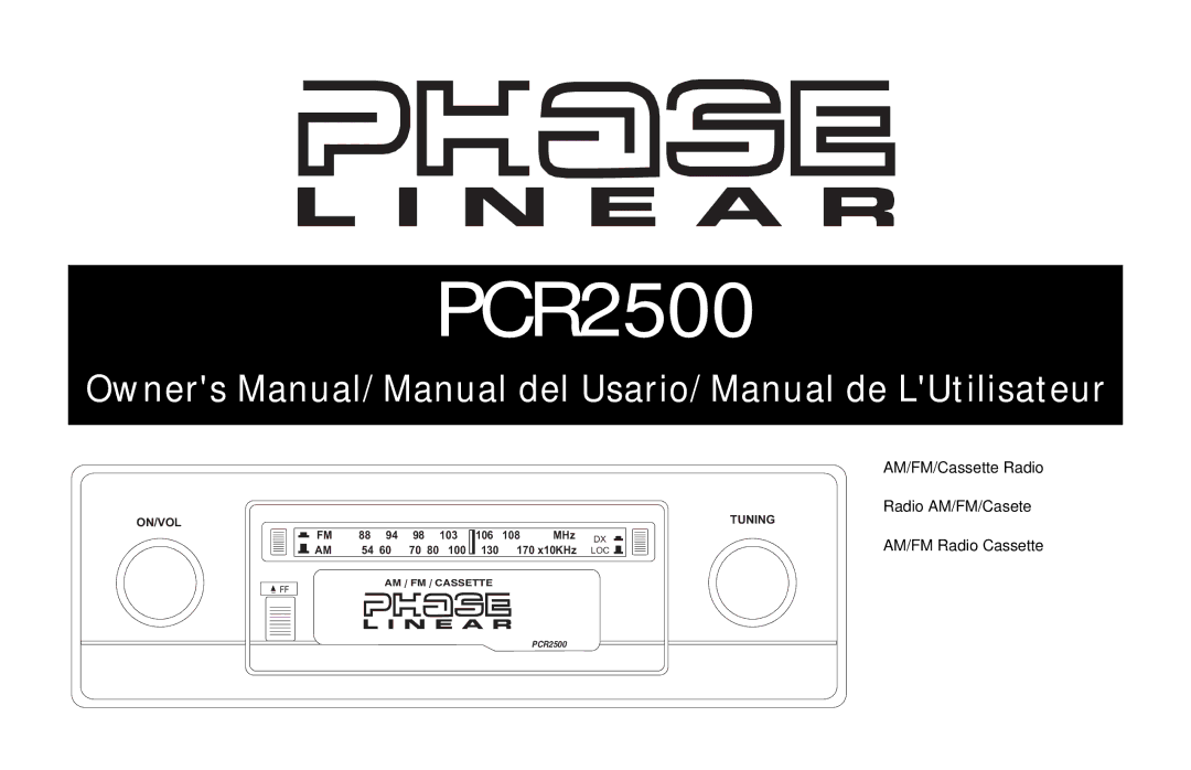 Audiovox PCR2500 owner manual 