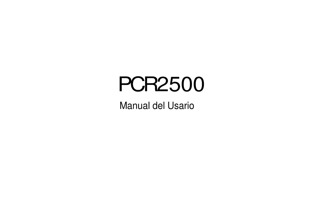 Audiovox PCR2500 owner manual 