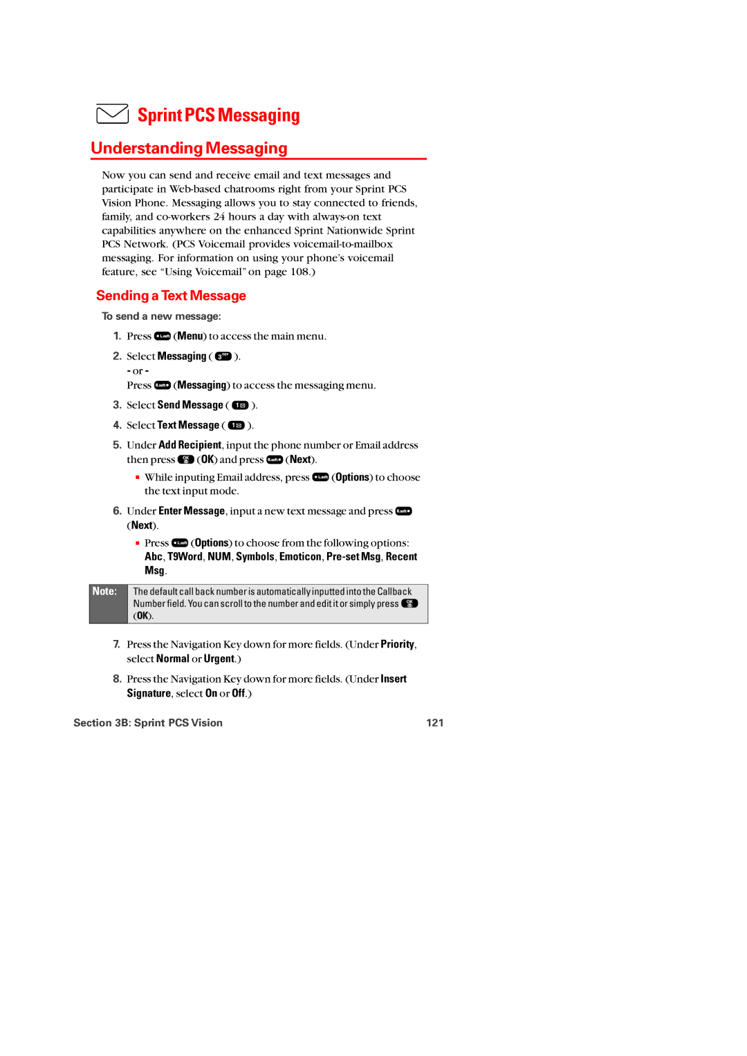 Audiovox PM-8920 manual Sprint PCS Messaging, Understanding Messaging, Sending a Text Message 