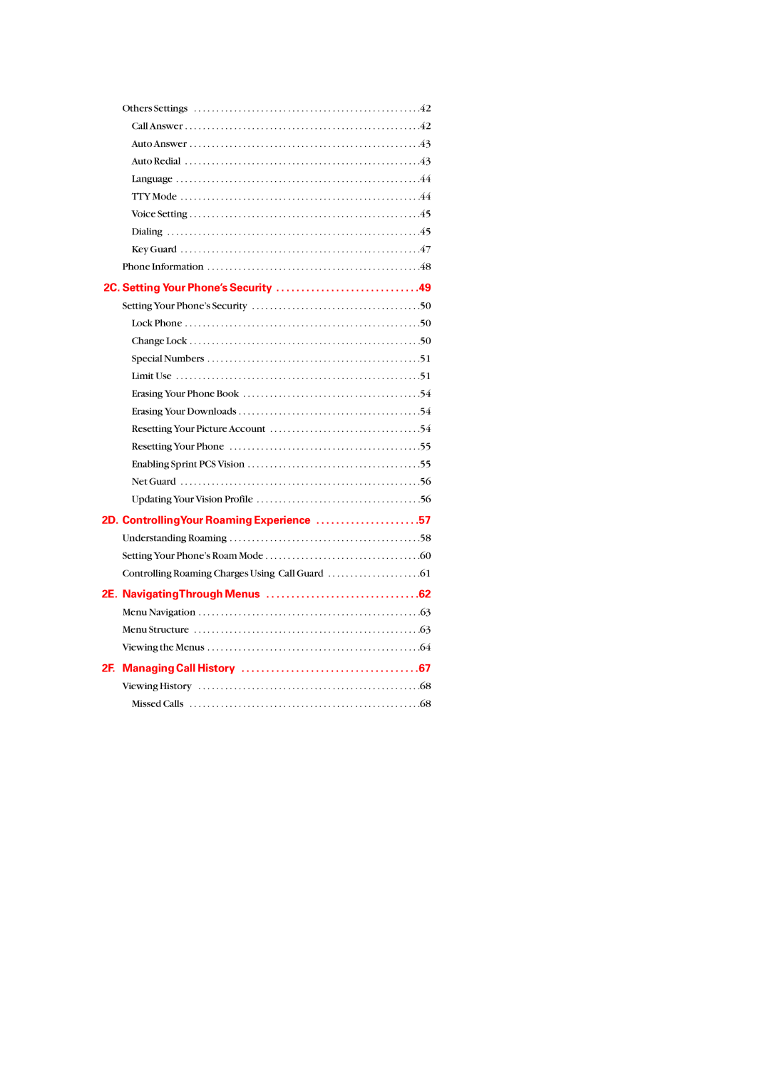 Audiovox PM-8920 manual 2E. NavigatingThrough Menus 