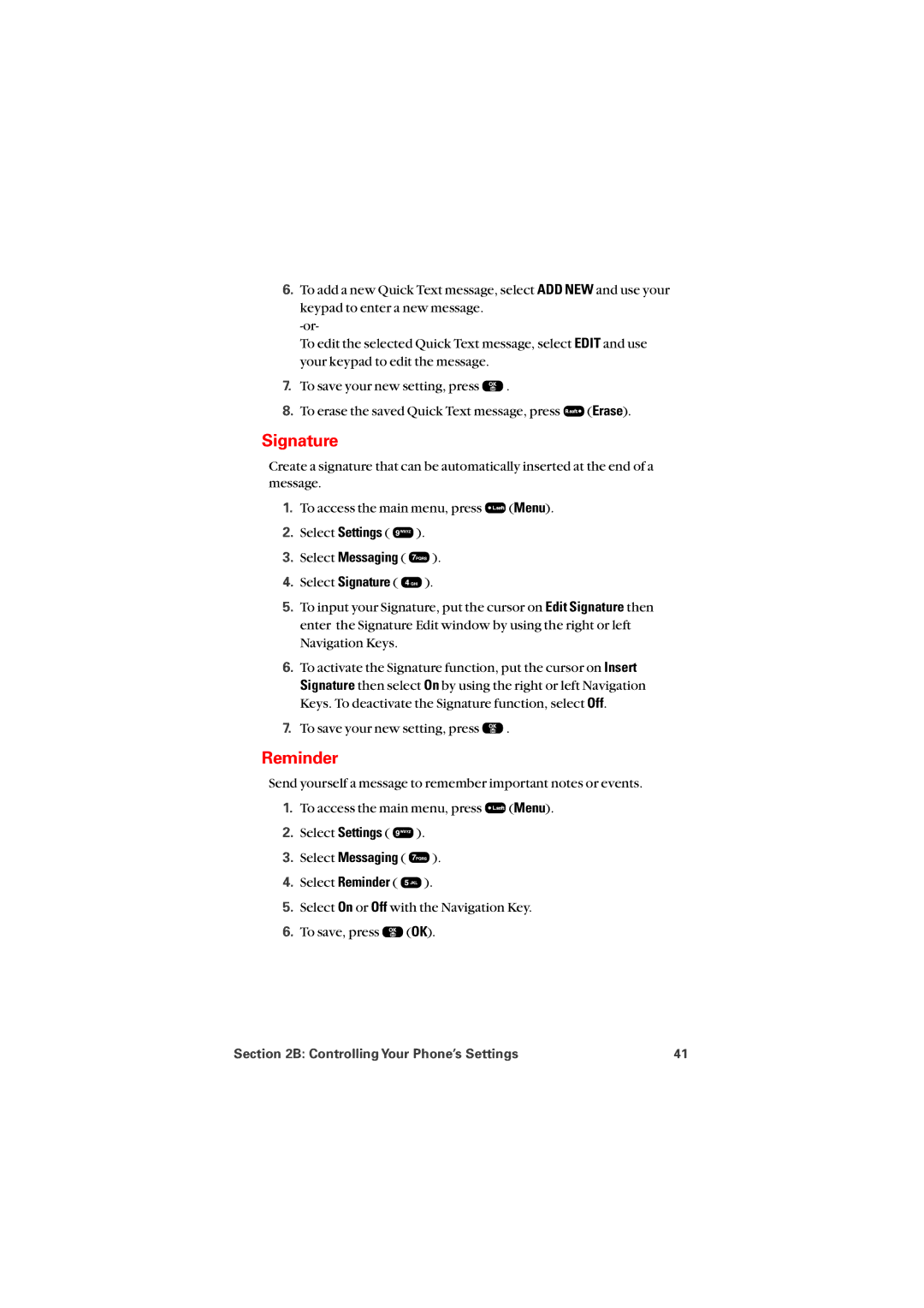 Audiovox PM8912 manual Signature, Reminder 