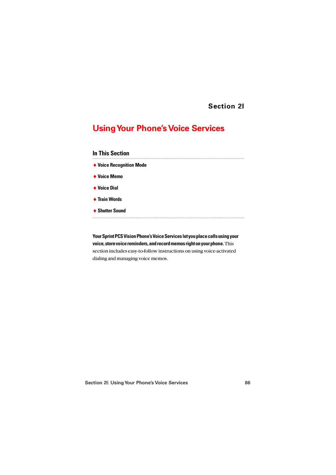 Audiovox PM8912 manual Using Your Phone’s Voice Services 