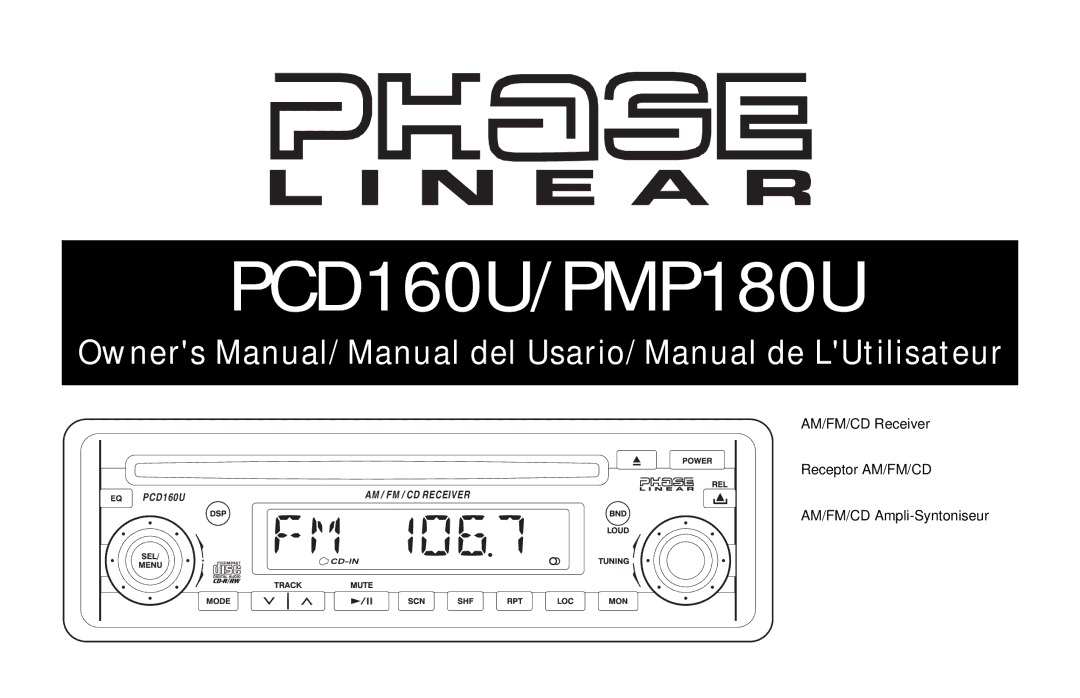 Audiovox owner manual PCD160U/PMP180U 