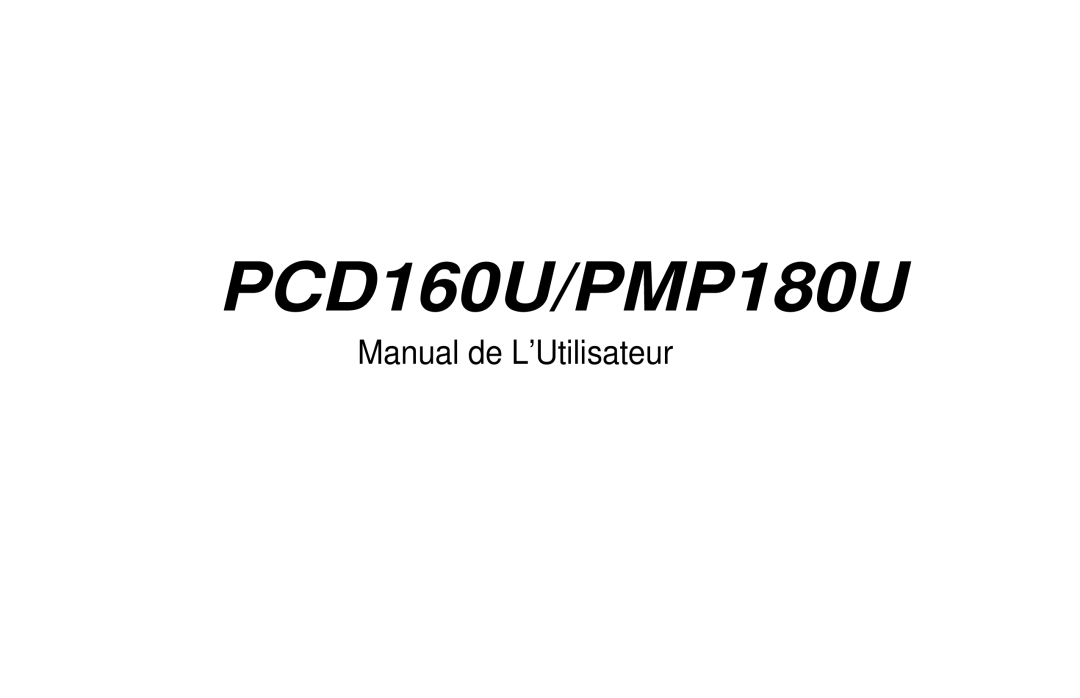 Audiovox PCD160U, PMP180U owner manual Manual de LUtilisateur 