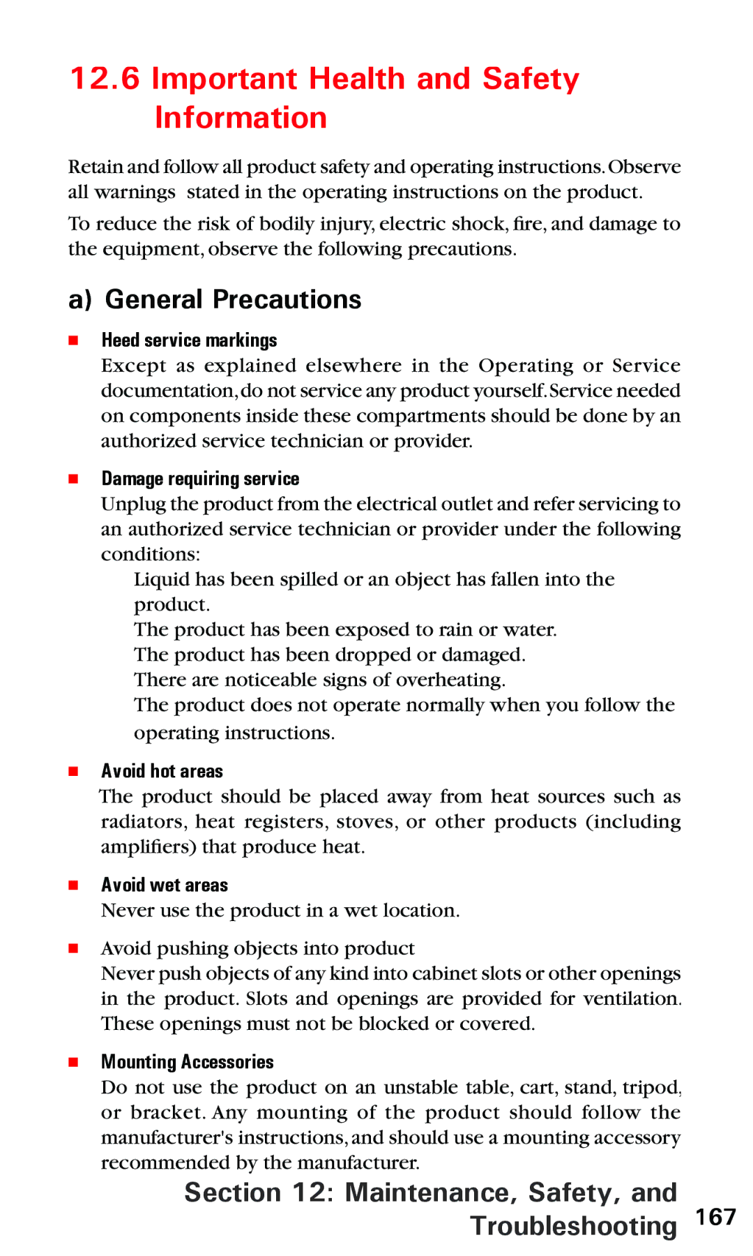 Audiovox PPC 6600 manual Important Health and Safety Information, General Precautions 