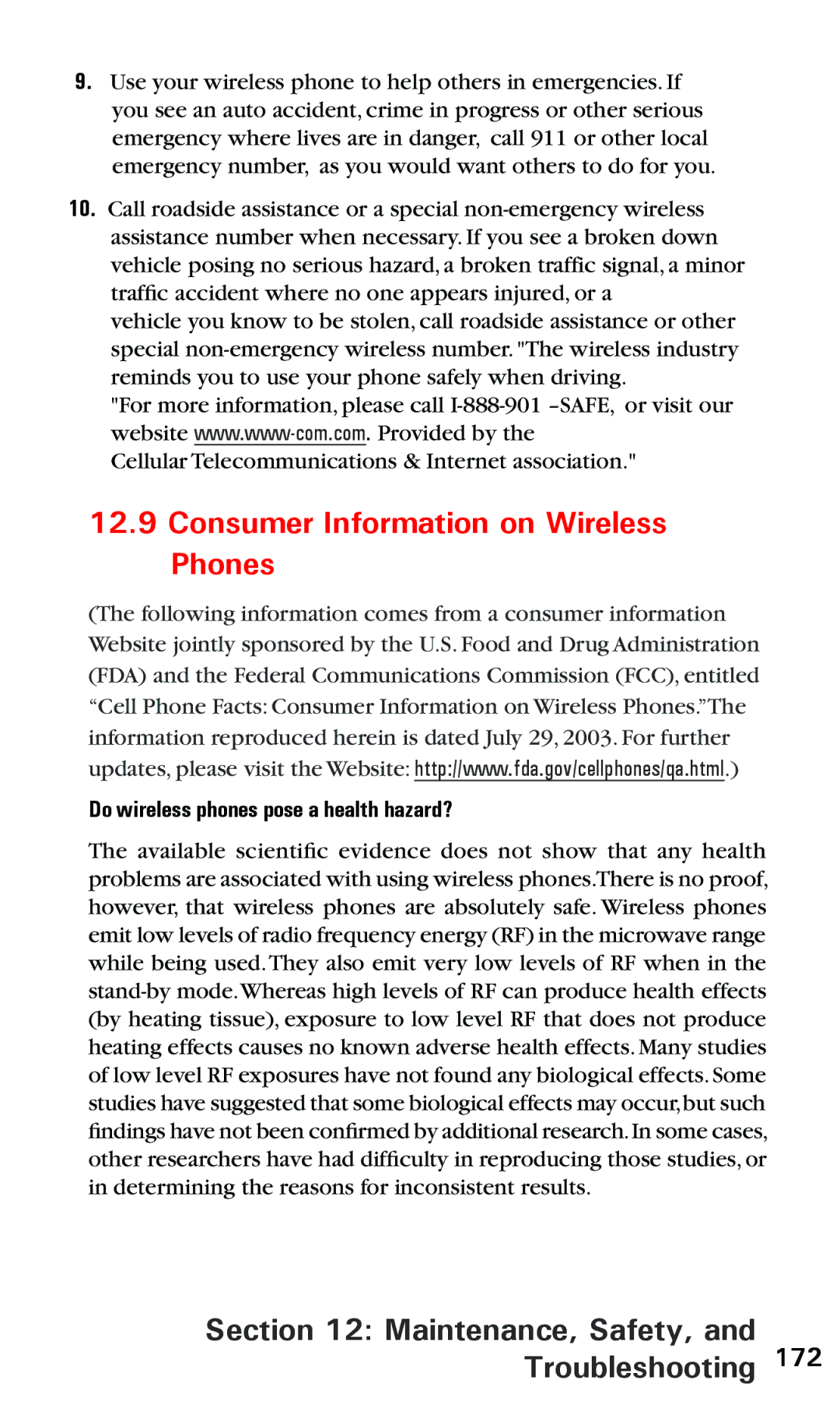 Audiovox PPC 6600 manual Consumer Information on Wireless Phones, Do wireless phones pose a health hazard? 