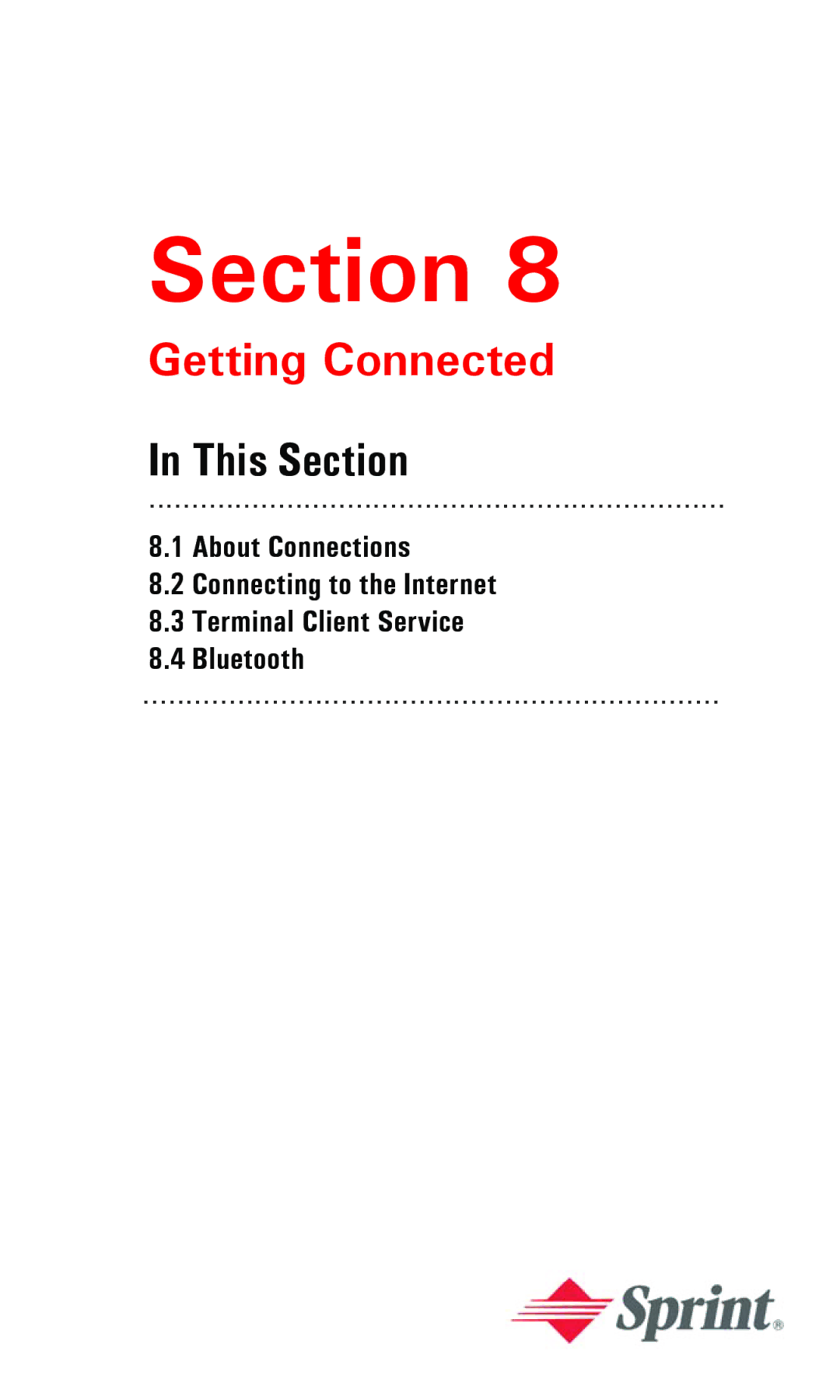 Audiovox PPC 6600 manual Getting Connected 