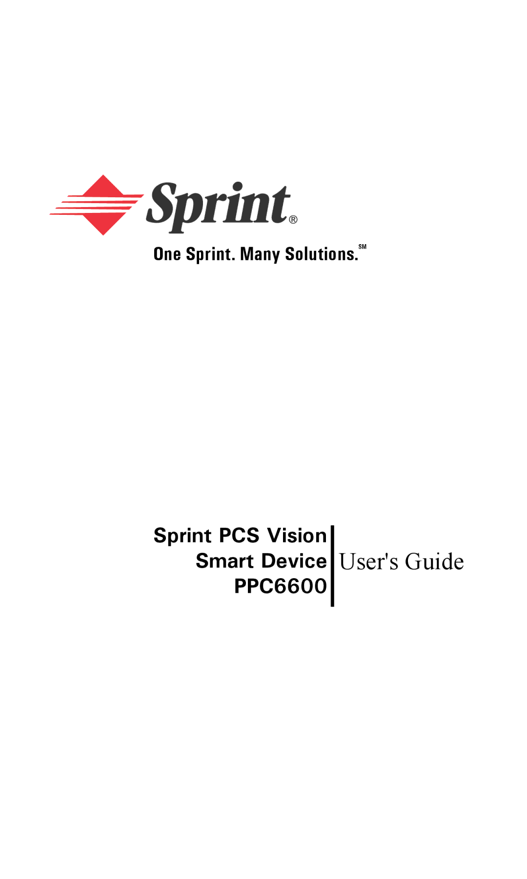 Audiovox PPC6600 manual Users Guide, One Sprint. Many Solutions.SM 