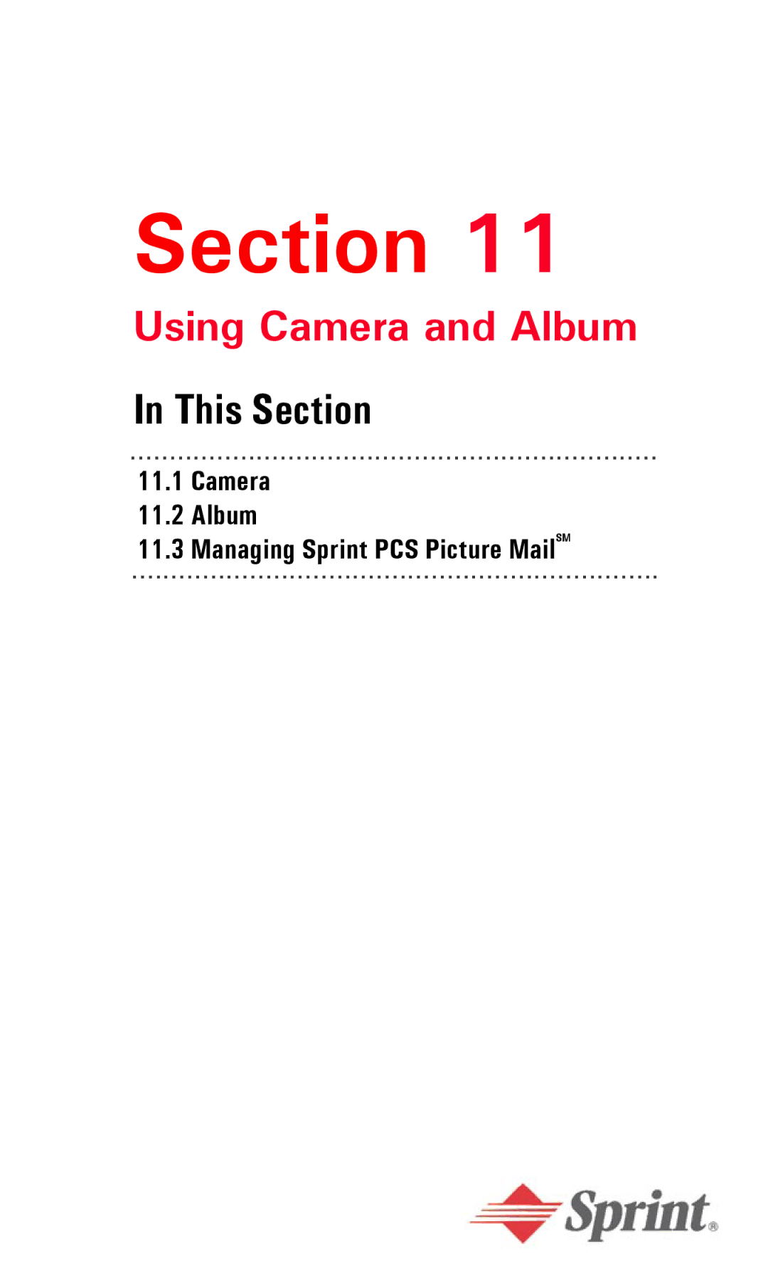 Audiovox PPC6600 manual Using Camera and Album, Camera Album Managing Sprint PCS Picture MailSM 