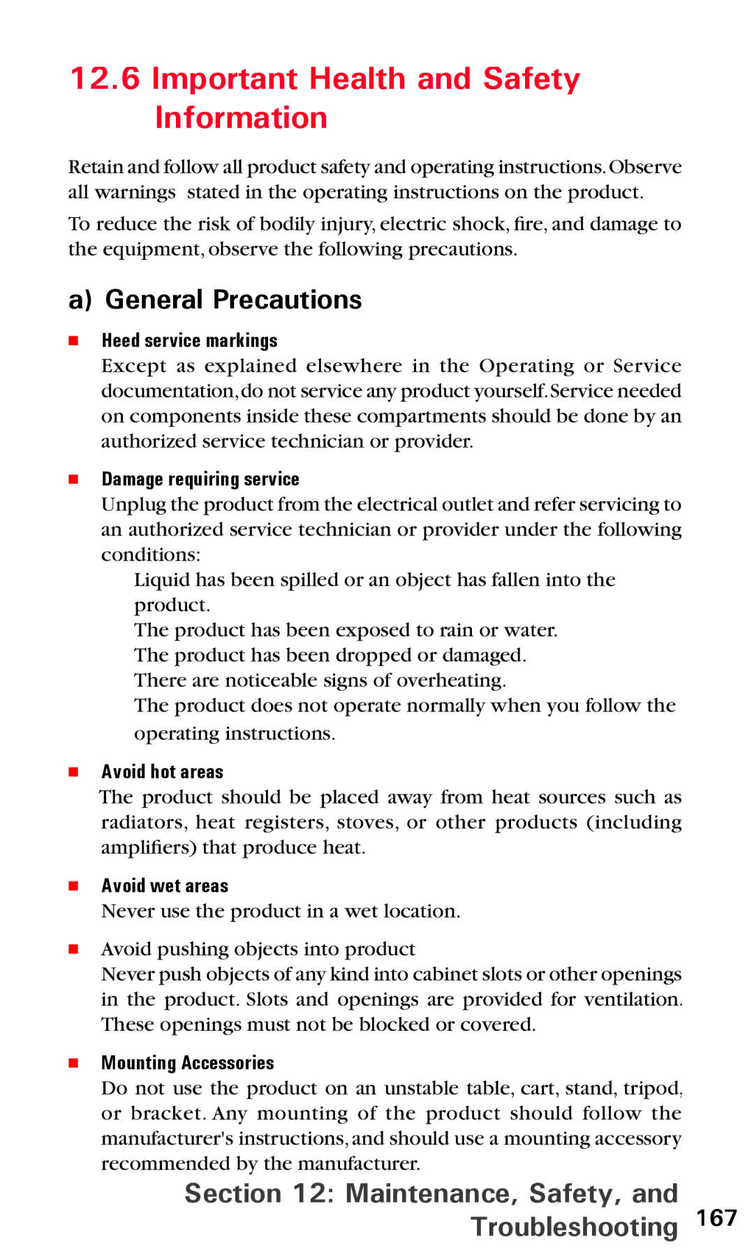 Audiovox PPC6600 manual Important Health and Safety Information, General Precautions 