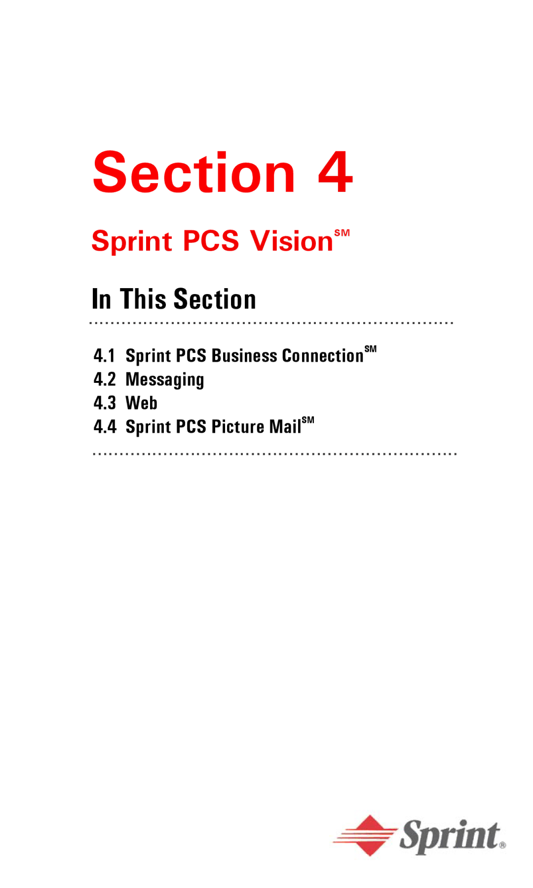 Audiovox PPC6600 manual Sprint PCS VisionSM 