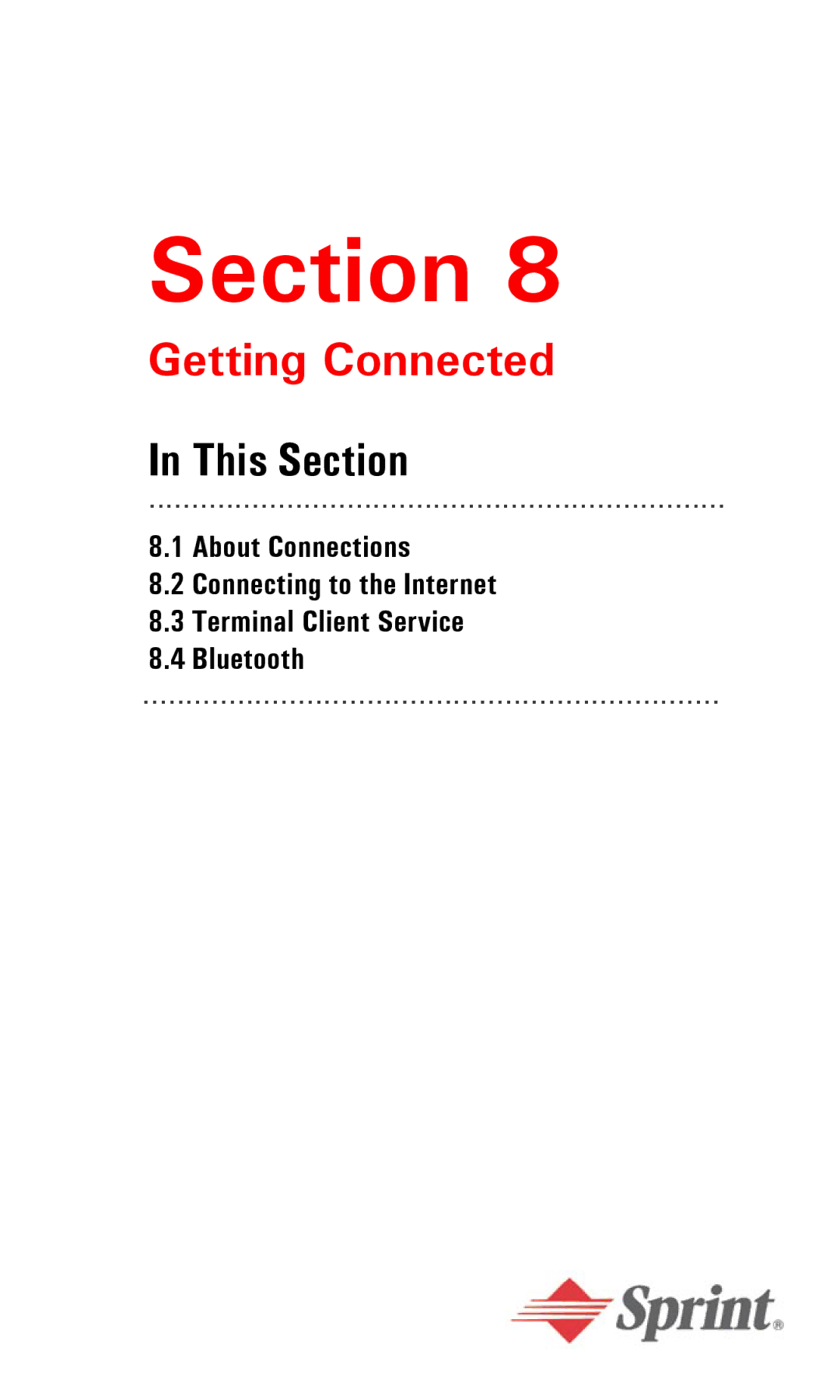 Audiovox PPC6600 manual Getting Connected 