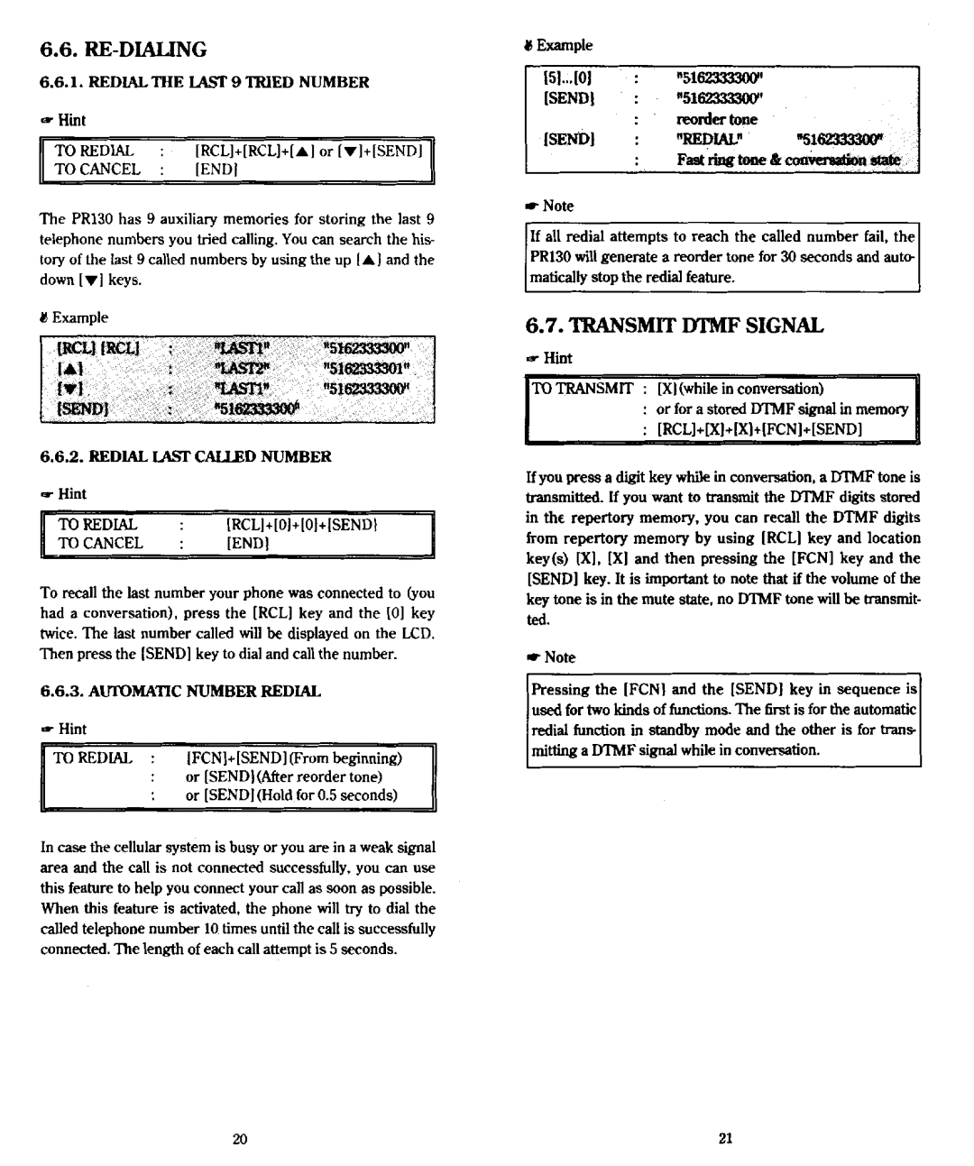 Audiovox PR-130 manual 