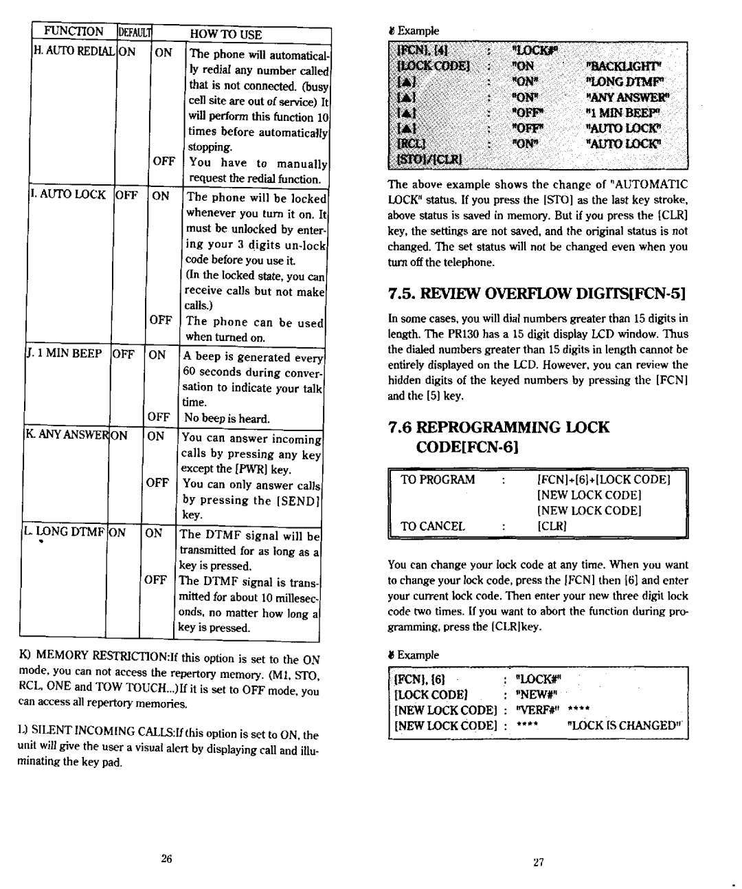 Audiovox PR-130 manual 