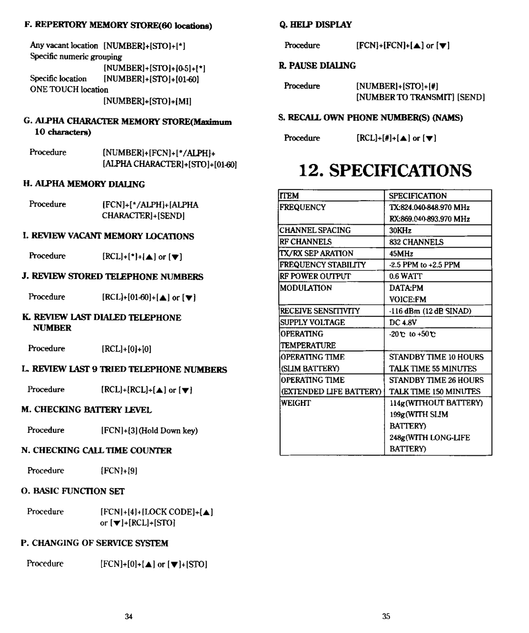 Audiovox PR-130 manual 