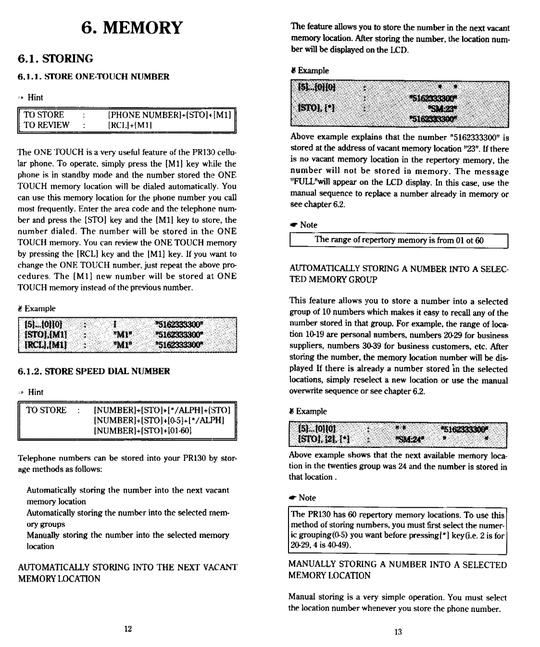 Audiovox PR-130 manual 