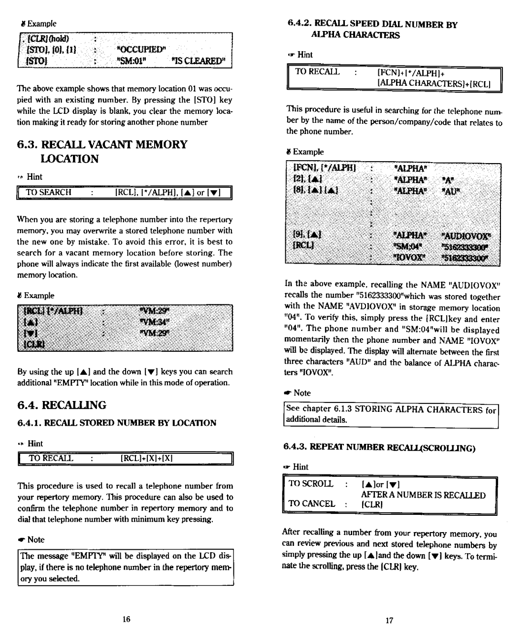 Audiovox PR-130 manual 