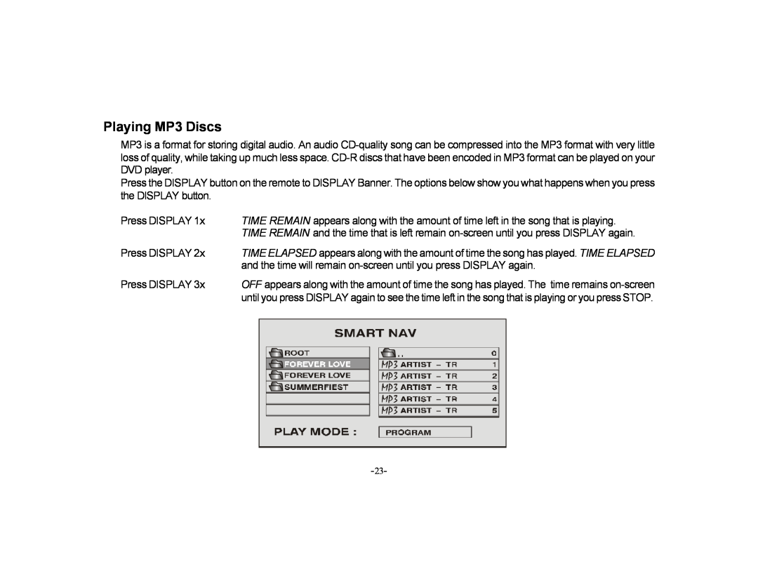 Audiovox PROV715P, PROV715S manual Playing MP3 Discs 