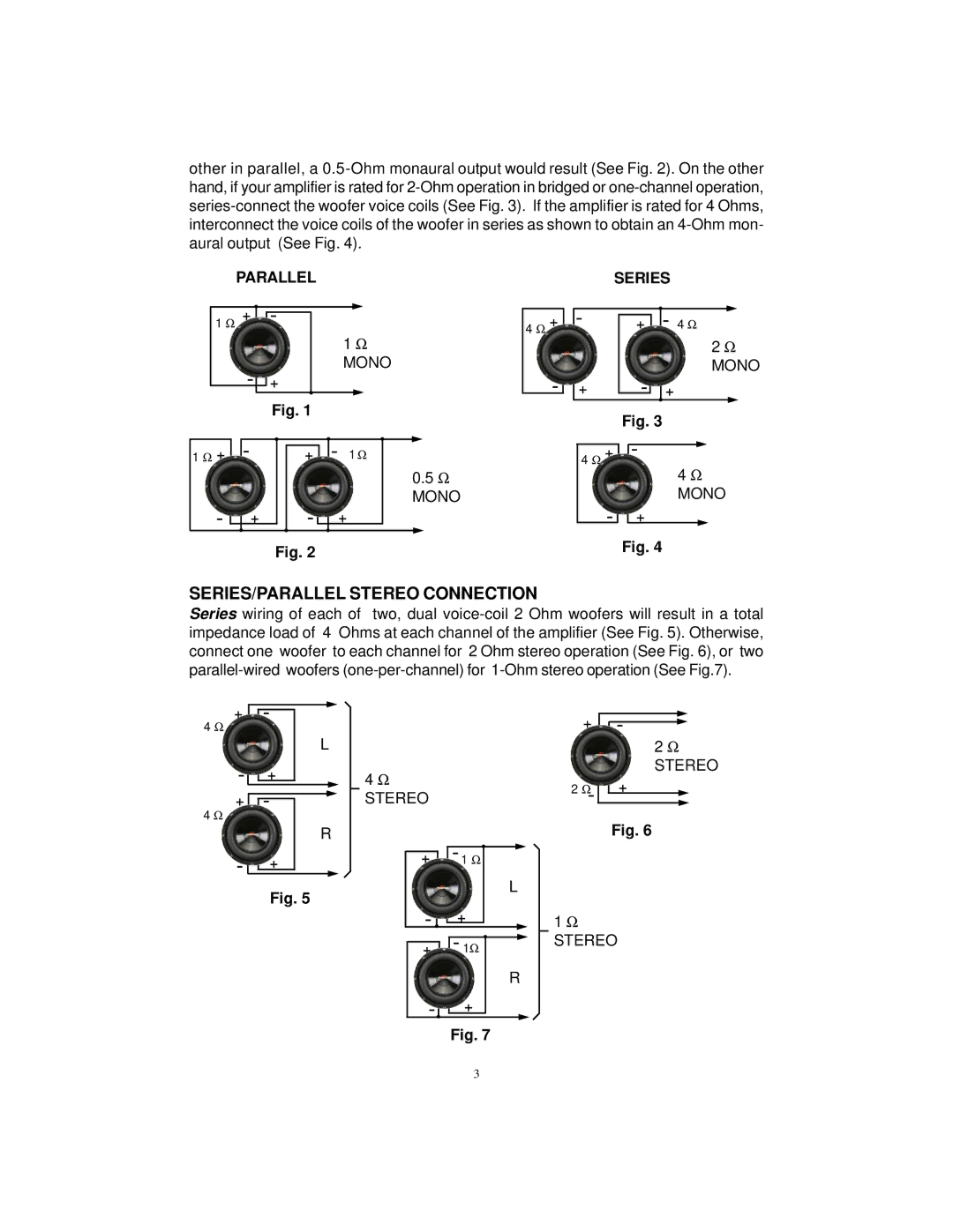 Audiovox ACD12, PSPL-10 manual SERIES/PARALLEL Stereo Connection 