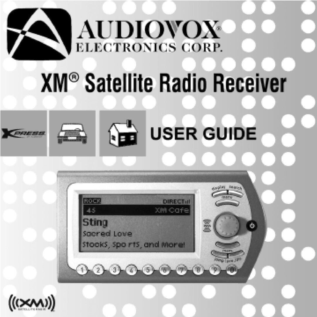 Audiovox Satellite Radio Receiver manual 