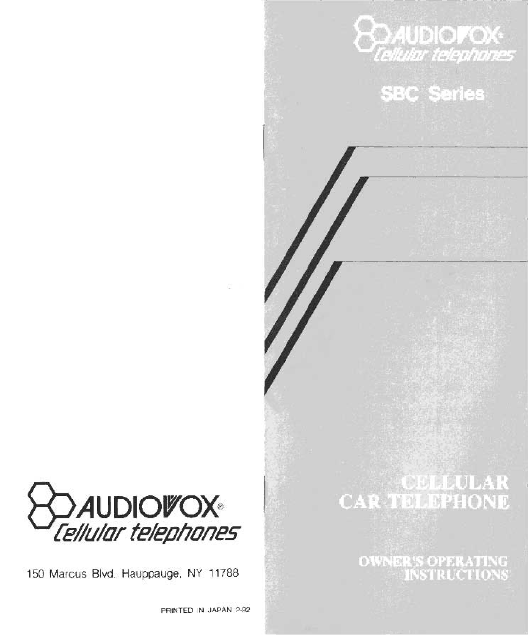 Audiovox SBC Series manual 